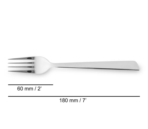 CuisiMarket Fourchette à Dessert Fourchette de Table - Monobloc d'une Pièce Acier Inoxydable 18/10 et 180 mm Couleur Argent – Image 5