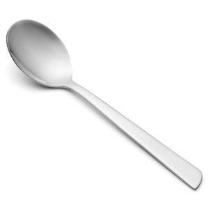 CuisiMarket Cuillère à Café Cuillerée à Soupe - Monobloc d'une Pièce Acier Inoxydable 18/10 et 140 mm Couleur Argent