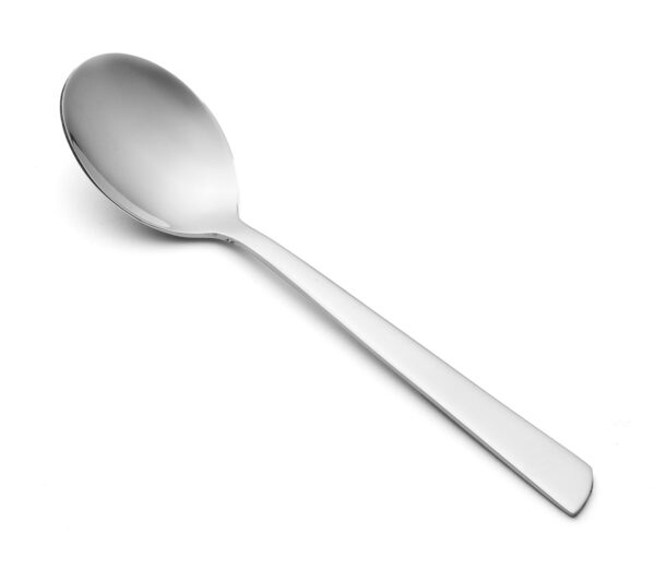 CuisiMarket Cuillère à Café Cuillerée à Soupe - Monobloc d'une Pièce Acier Inoxydable 18/10 et 140 mm Couleur Argent
