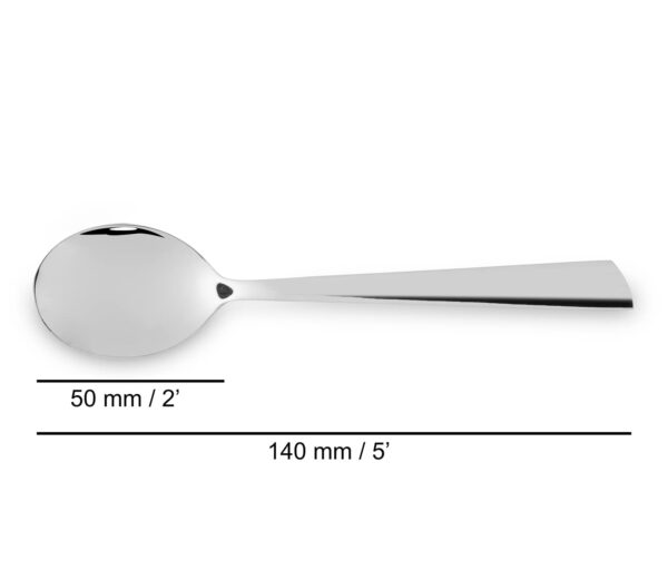 CuisiMarket Cuillère à Café Cuillerée à Soupe - Monobloc d'une Pièce Acier Inoxydable 18/10 et 140 mm Couleur Argent – Image 5